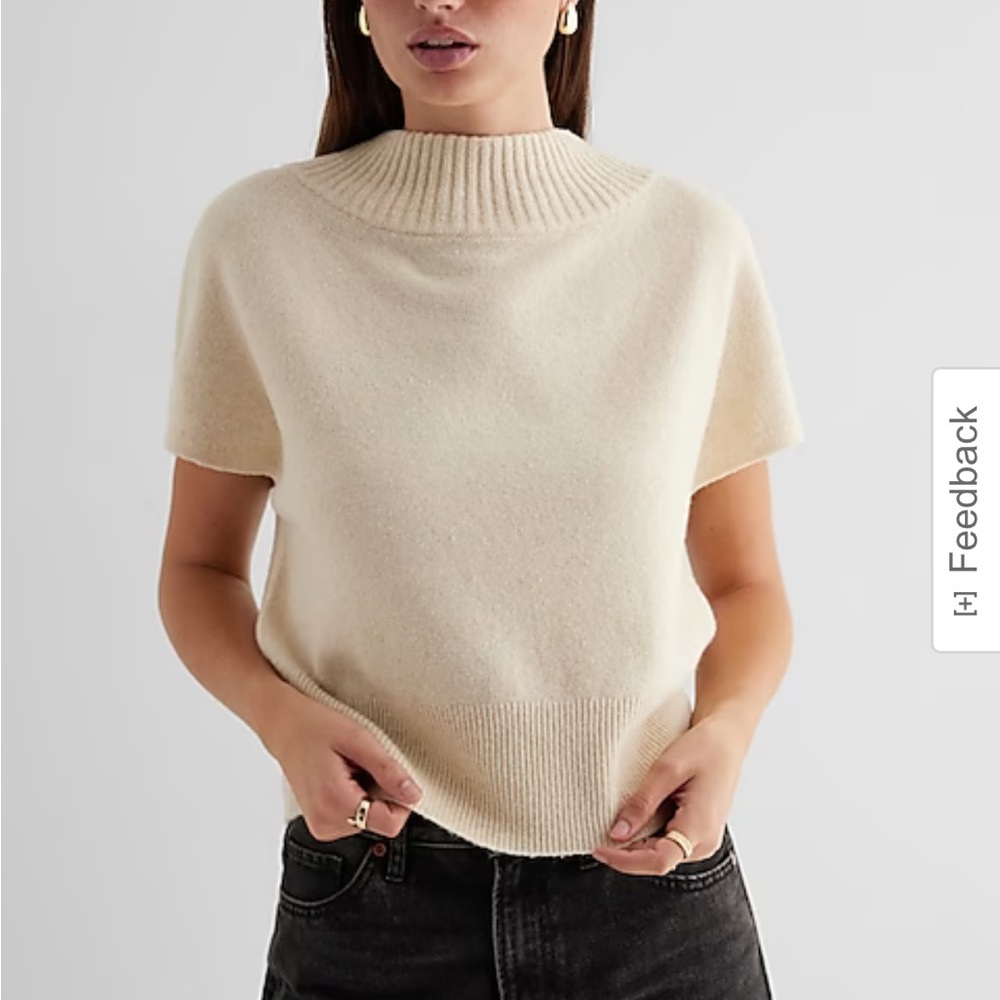 Crew Neck Short Sleeve Sweater